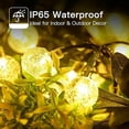 thumbnail image 2 of Luces de globo de cristal con energía solar de 7 m, impermeables IP65, 8 modos de iluminación, decoración de patio para espacios al aire libre, fácil de instalar con función de memoria para todo tipo, 2 of 5