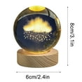 COM1950s 3D Crystal Ball Constellation Night Light with Led Stand,Large