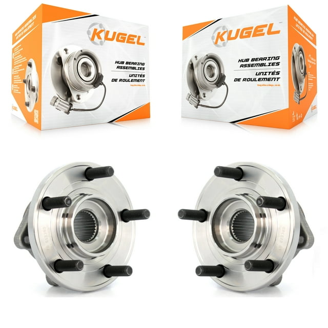 Kugel Front Wheel Bearing and Hub Assembly Pair for Car Chrysler 200 Dodge Avenger Sebring Caliber - Left Right Side (Driver Passenger) K70-100318