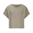 thumbnail image 6 of Dealovy Women Yoga T-Shirts Short Sleeve Workout Open Back Tops Casual Athletic Gym Crop Running Tees Shirts, 6 of 8