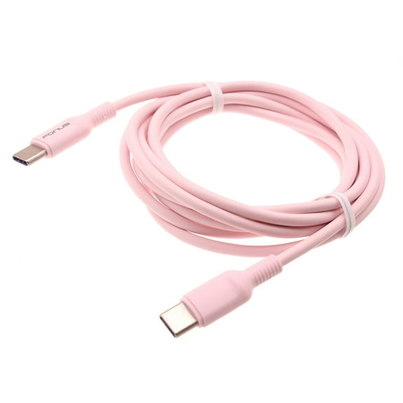 Pink 6ft Long Cable for Samsung Galaxy Note 10/Plus - USB-C to Type-C PD Fast Charger Cord Power Wire Sync for Galaxy Note 10/Plus