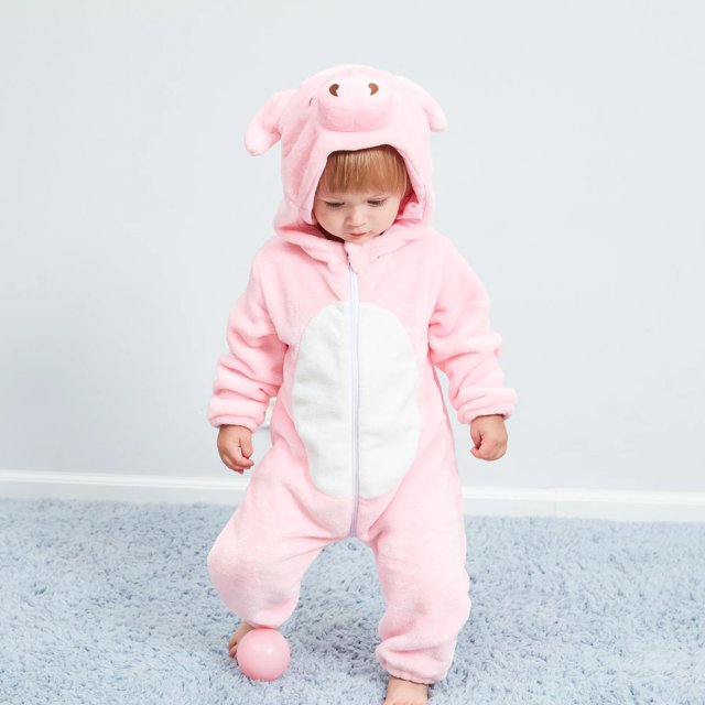 Pelele de dibujos animados de animales para bebé recién nacido, mono de manga larga, mono Kigurumi, disfraces de invierno, conejo, Tigre, vaca