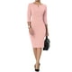 thumbnail image 2 of Vestido de tubo con cremallera para mujer Inspire Chic, vestido de trabajo en color rosa, 2 of 6