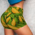thumbnail image 5 of Yiaed Fresh Corn 1 Print Women's Athletic Shorts Running Shorts Sporty Short High Waisted Elastic Workout Shorts for Yoga Gym Running & Sports -Small, 5 of 8