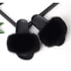 thumbnail image 2 of Diapositivas de piel de zorro compatibles con mujeres - Cómodas con zapatillas de piel con punta abierta para interiores y exteriores, 2 of 3