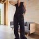 thumbnail image 4 of Chaleco De Traje Y Pantalones Largos Chaleco y pantalones sólidos de High Street Sin mangas Unisex con cuello en V Chalecos casuales Traje Kuymtek Negro S para Mujer, 4 of 6