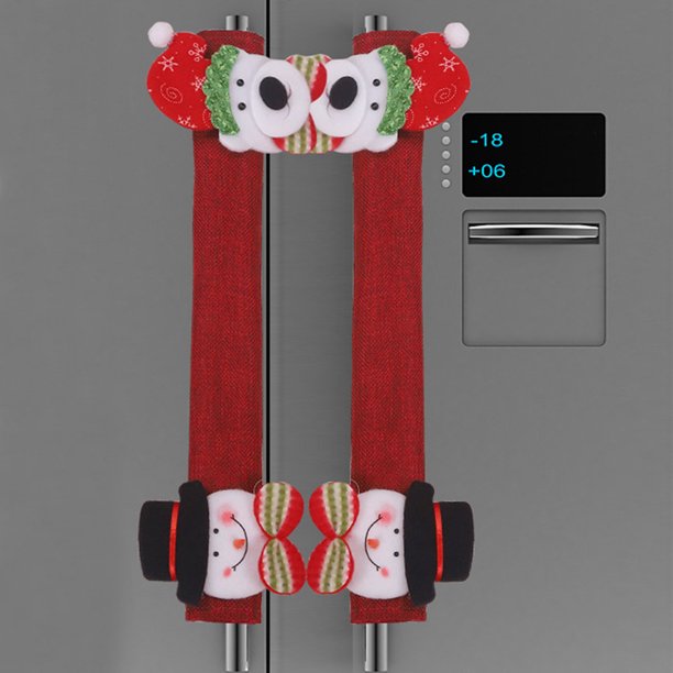 Manoplas navideñas para perilla de nevera, cubierta para perilla de puerta de microondas Dacor para adorno de Año Nuevo Likrtyny Para estrenar