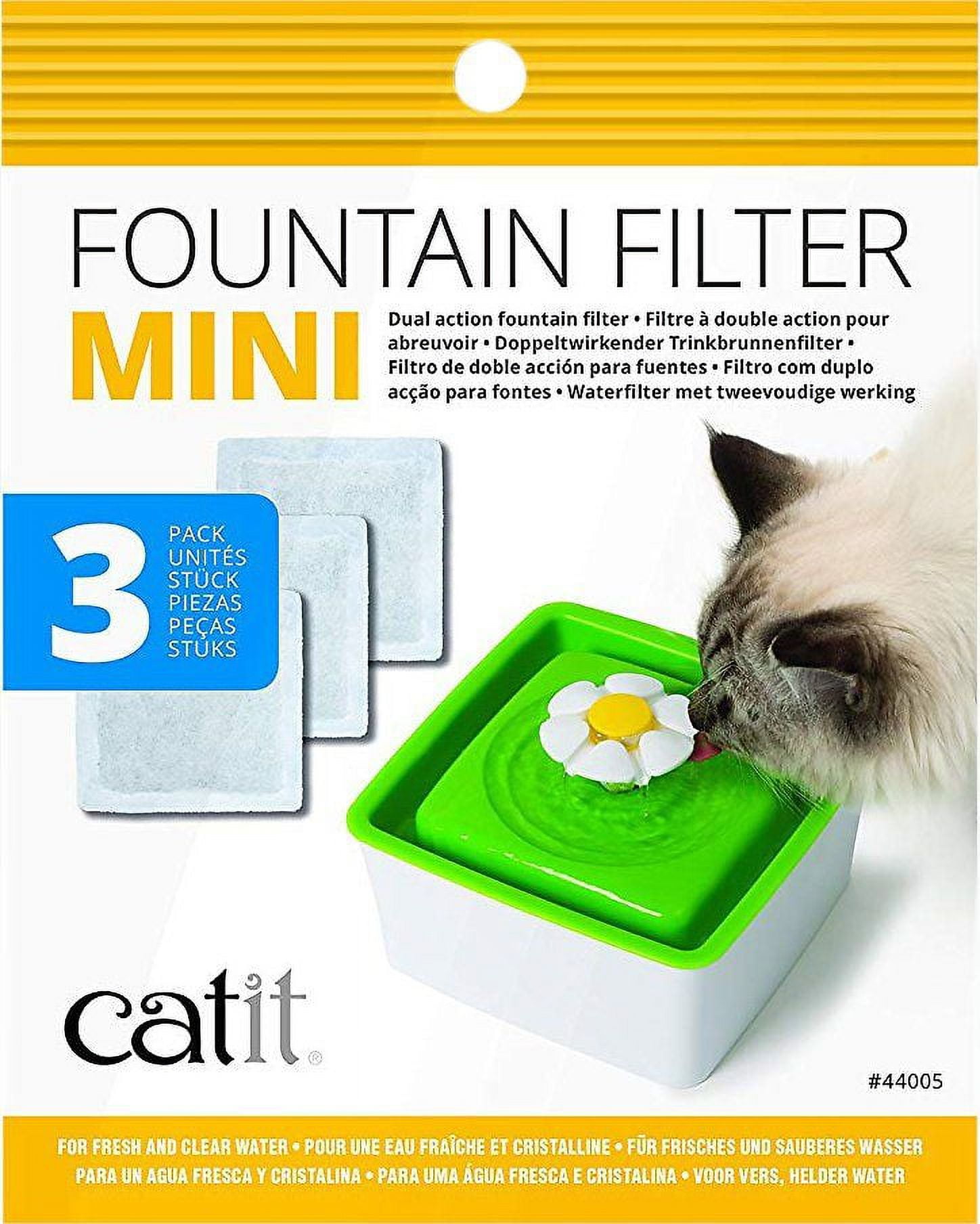 Catit Flower Fountain & Multi Feeder Bundle - Cat Water Fountain With 3 Flow Settings & Feeding Station