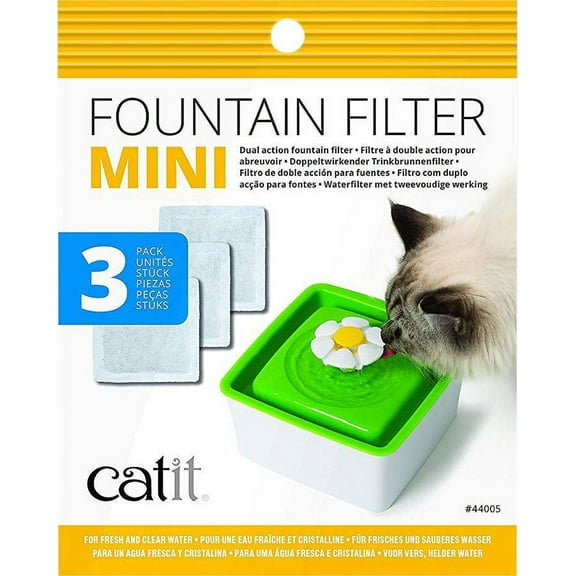Catit Senses 2.0 Dual A Countion Mini Fountain Filter, 3 Count