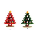 thumbnail image 4 of Injueey Adorno de árbol de Navidad, marco hecho a mano para niños, adornos de madera, llamativa, decoración del hogar, ventana, fiesta, Kits de decoración para fiestas Verde Injueey HA068048-02B, 4 of 6