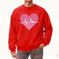 thumbnail image 4 of TaTaai Men's Oversized Crew Neck Heart Print Long-Sleeve Sweatshirt, Valentine's Day Thanksgiving Gift, Casual Fall Winter Spring Top Gift, 4 of 9