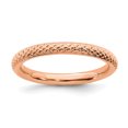 thumbnail image 1 of 925 Sterling Silver Rose Gold Cable Stackable Ring Fancy/, 1 of 8