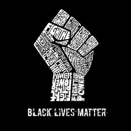 LA Pop Art Men's Word Art Hooded Sweatshirt - Black Lives Matter - Image 1