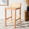 thumbnail image 2 of SAFAVIEH Saito Square Low Back Counter Stool, Natural/Natural, 2 of 13