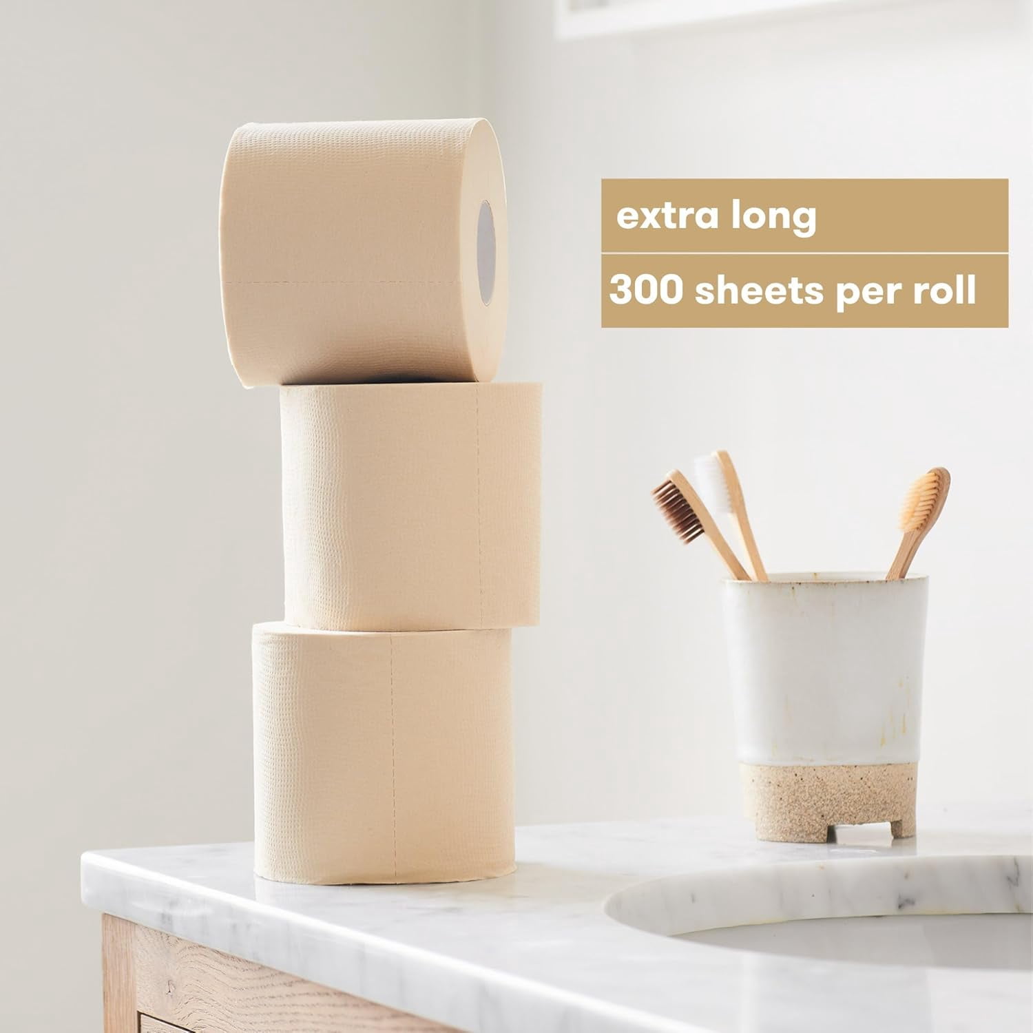 WJSP Bamboo Toilet Paper 24 pack for Home Camping Commercial