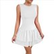 thumbnail image 1 of Vestido Corto de Verano para Mujer, Sin Mangas, Cuello Redondo, Tirantes Finos, Holgado, con Volantes, con , para Cóctel, Color , Talla L, 1 of 9