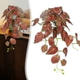 thumbnail image 2 of Eucalyptus Fake Pothos Hanging Plants - Artificial Hanging Plant Realistic Faux Pothos Vines for Indoor Décor, Lush Greenery for Home Wall Table Balcony Patio Office, Bathroom -1Pc(Red,17.7x4"), 2 of 9
