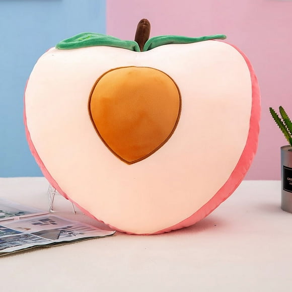 Oreiller en Peluche Pêche Juicy Fruit Fraise Jouet en Peluche Pêche Juicy Mignon Oreiller Câlin Coussin pour Enfants Jouets 35cm Cadeaux d'Anniversaire Cadeau de Noël pour Amis Enfants Adultes