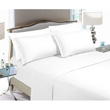 Super Soft 1500 Series Sheet Set - Deep Pocket, Wrinkle & Fade Resistant, Queen, White