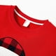 thumbnail image 4 of Sudadera/mono rojo de manga larga con Papá Noel a juego para toda la familia con parte superior navideña, 4 of 5