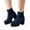 Blue, variant on POROPL Womens Ankle Boots Winter Fall High Heel Suede Shoes,Womens Boots Size 4.5