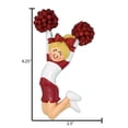 thumbnail image 6 of Ornaments by Elves Personalized Blonde Cheerleader Ornament in Red Cheerleading Decor 2024 .25 lbs, 6 of 10