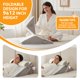 thumbnail image 4 of Juego de almohadas con forma de cuña Ruqmuis para después de la cirugía, 3 piezas, color blanco y gris, 4 of 9