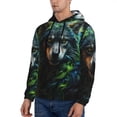 thumbnail image 3 of Cauagu Realistic Style Colorful Wolf A for Men's Pullover Hooded Sweatshirt Athletic Casual Hoodie Aautumn Hoodie Sweatshirt for Men Pullover Casual Hooded Sweatshirt-Small, 3 of 7