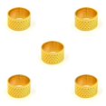 thumbnail image 2 of bedienty Knitting Rings Finger for Protection Thimble Adjustable Sewing Loop Specially-designed Crochet Tools for Home Yarn Crafts Thicken Gold Ring 5Set, 2 of 6