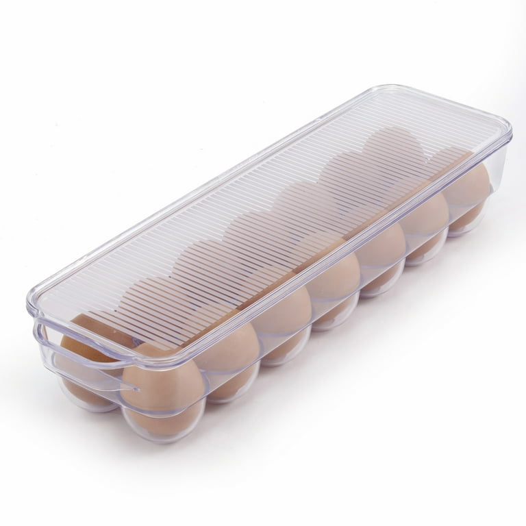 Mainstays Clear Plastic Fridge Organization Bin 8-Pack Set, Various Sizes, Size: Five Sizes