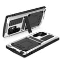 thumbnail image 4 of Dteck Galaxy S22 Ultra Rugged case,Metal Bumper Built-in Screen Protector&Stand Water Resistant dustproof and Drop-Proof,Heavy Duty Rugged Military Cover for Samsung S22 Ultra 6.8",Silver, 4 of 8