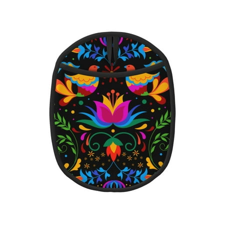 

Lukts Mexican Flower Traditional1 Print Silicone Pot Mat Mitten With Hanging Loop Heat Resistant Oven Mitts Non-Slip Bbq Baking Smoking Potholders