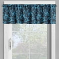 thumbnail image 4 of Ambesonne Blue Valance & Curtain, Damask Inspired Abstract, 55"x24", Indigo Aqua, 4 of 6