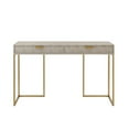 thumbnail image 4 of Posh Living Omer Faux Shagreen Console Table Cream White/Gold, 4 of 11