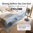 thumbnail image 2 of Lasko Cyclone Max 18" Oscillating Pedestal Fan with Remote, Adjustable Height and 4 Speeds for Whole Room Cooling, Black, S18605, 2 of 17