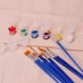 thumbnail image 3 of 40 Tiras 120 Botes Tiras de Pintura Vacías Y 40 Pinceles de Pintura Contenedores de Almacenamiento de Plástico Transparente para Tazas de Pintura, 3 Ml/0,17 Oz, 3 of 5
