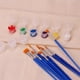 thumbnail image 3 of 40 Tiras 120 Botes Tiras de Pintura Vacías Y 40 Pinceles de Pintura Contenedores de Almacenamiento de Plástico Transparente para Tazas de Pintura, 3 Ml/0,17 Oz, 3 of 5