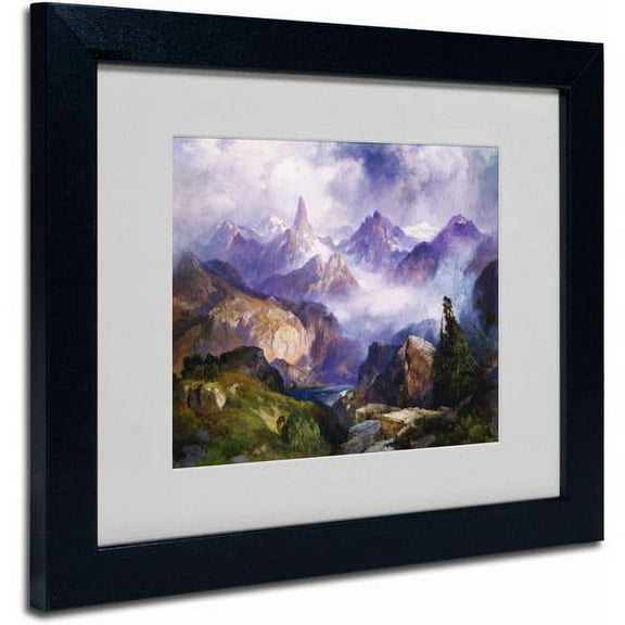Trademark Fine Art "Index Peak 1914" Canvas Art by Thomas Moran, Black Frame