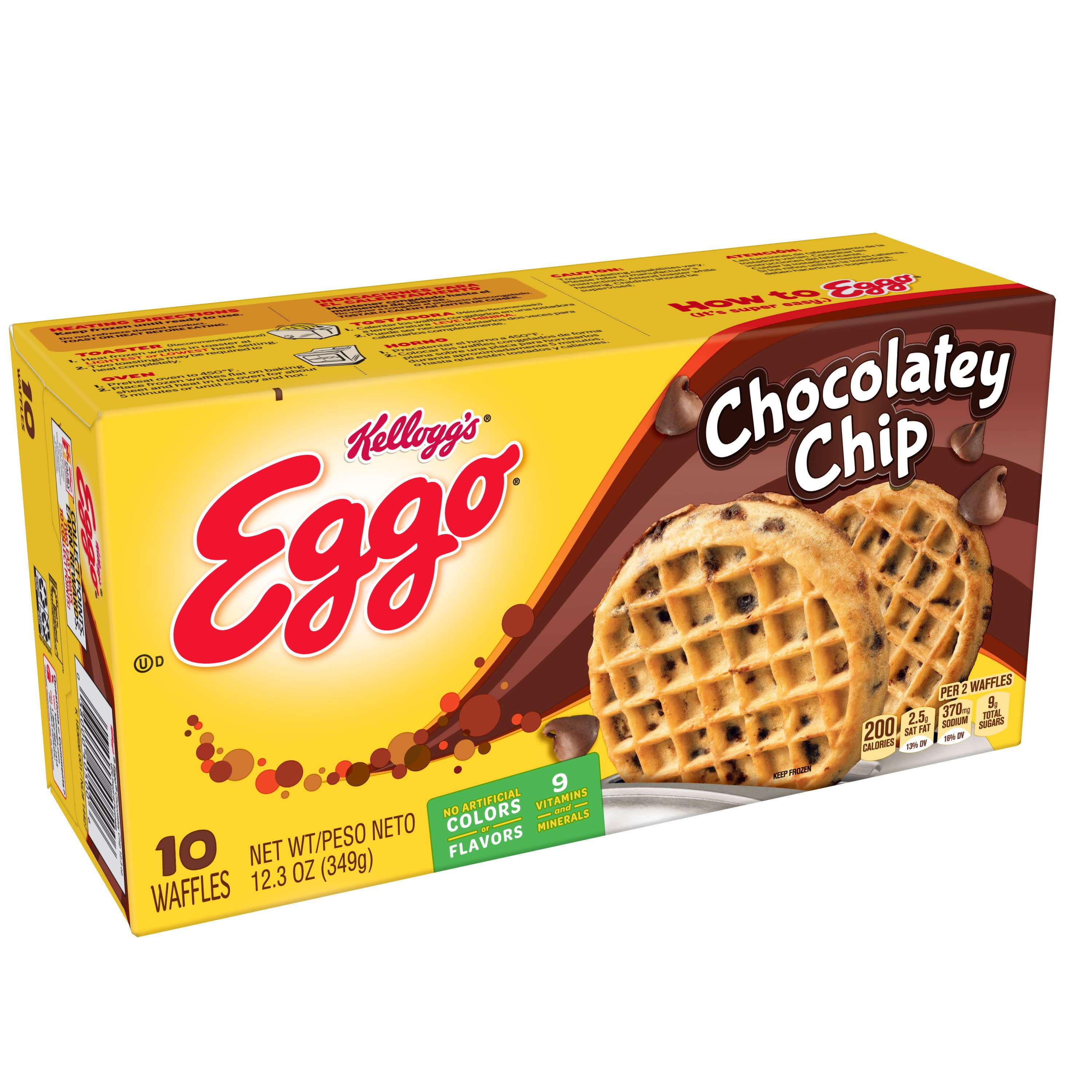 7. Kellogg s Eggo Chocolatey Chip Waffles Easy Breakfast 12 3.