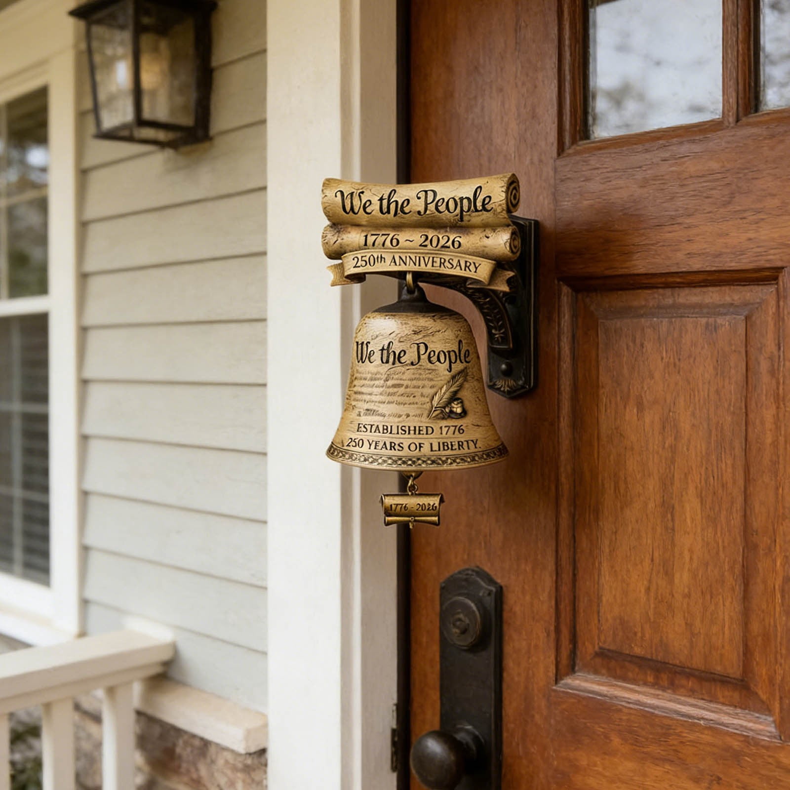 BKER 250th Anniversary America 1776-2026 Doorbell Keepsake Memorial Wind Chime For Front Porch Home