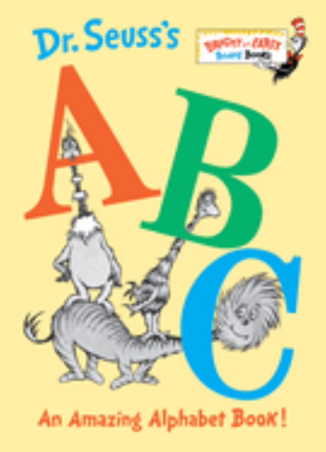 Dr. Seuss ABC Alphabet Book for Beginners, Bright and Early Board