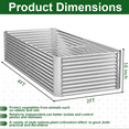 thumbnail image 2 of CATMANOR 2 Pack Tall Corrugated Galvanized Steel Raised Garden Bed Outdoor, Metal Above Ground Garden Bed for Vegetables and Flowers, Rectangle Raised Beds for Gardening-4x2FT, 2 of 8