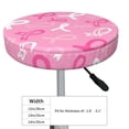 thumbnail image 4 of Easygdp Breast Cancer Awareness (3) Easy To Install Bar Chair Cover&Cound Chair Cover&Elastic Stool Cover, Washable&Bottom With Elastic Edge - 12 Inch, 4 of 7