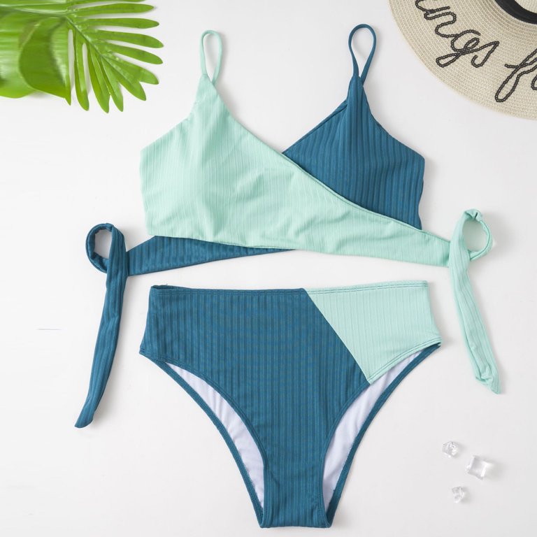 NILLLY Swimwear for Women, Fashion Women's Sexy Backless Temperament  Beachwear Split Bikini Swimsuit Green / XL 