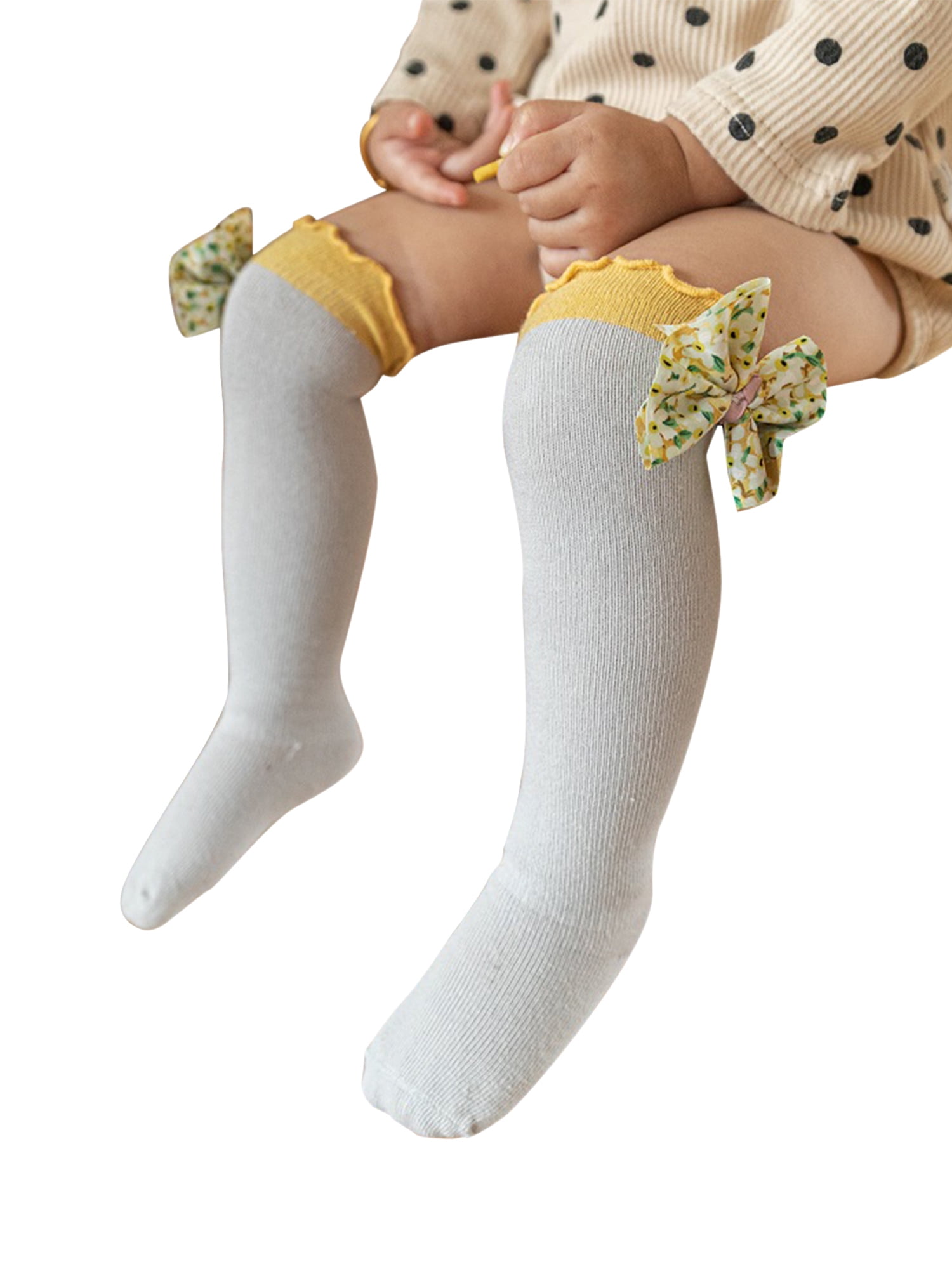 Baby Kid Boys Girls Newborn Toddler Knee High Cotton Sock Long Leg Warmers FM 