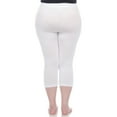 thumbnail image 3 of White Mark Women's Plus Size Casual Capri Leggings, 3 of 4