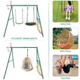 thumbnail image 4 of CYFIE Kids Swing Set for Outdoor Backyard Playset with Saucer, Metal Swing Set, 4 of 11