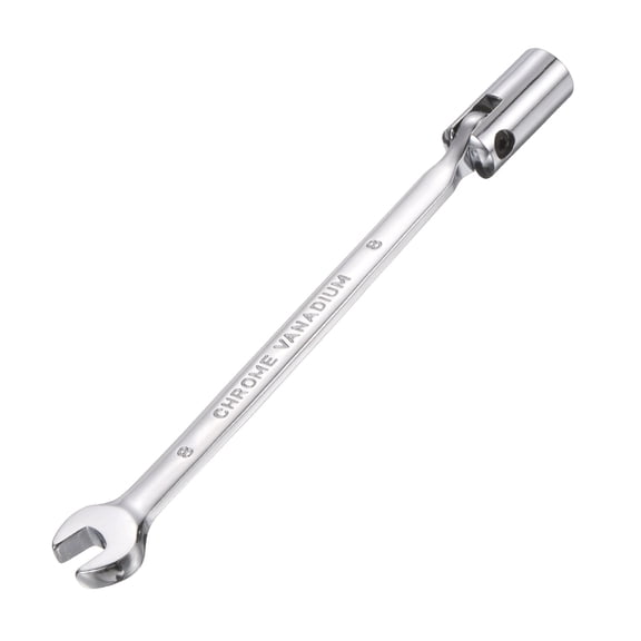 Uxcell 8mm Flexible Swivel Head Socket Combination Spanner Wrench for Auto Repair