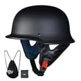 thumbnail image 3 of AHR RUN-G DOT Motorcycle Helmet Half Half Face Cruiser Chopper Biker Scooter Retro Matte Black S, 3 of 10