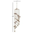 thumbnail image 3 of DecMode 36" Brass Metal Dragonfly Windchime with Glass Beads and Cone Bells, 3 of 6